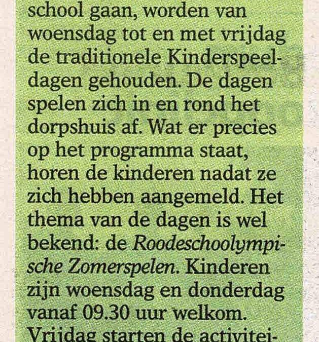 Kinderspeeldagen waren groot succes